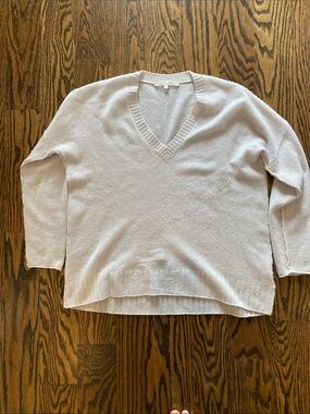 NakedCashmere Soft Cream V-Neck Sweater